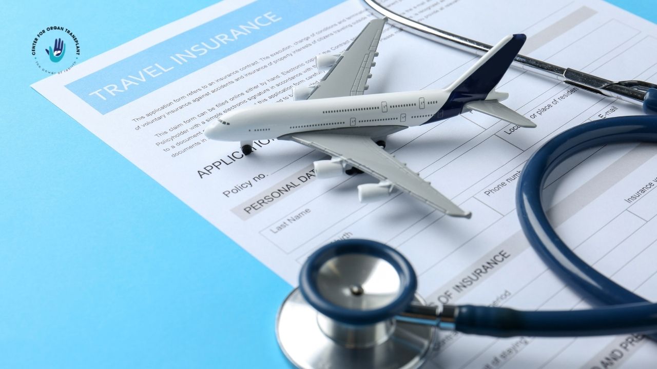 Illustration of medical tourism in India showing a doctor, patient, and healthcare symbols with the Taj Mahal and India map in the background.
